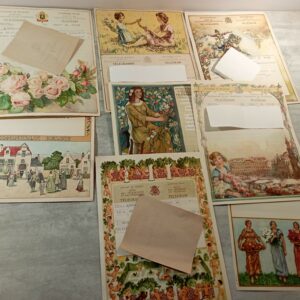 Lot de 8 télégrammes illustrés belgique Belge