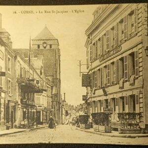 Carte postale ancienne - Cosne rue saint jacques - l'église